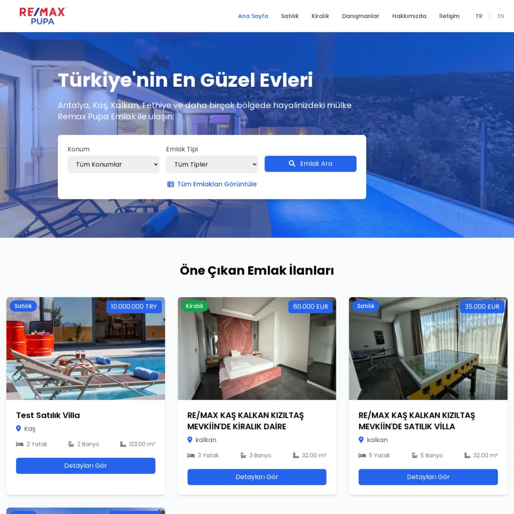 Remax Pupa Websitesi